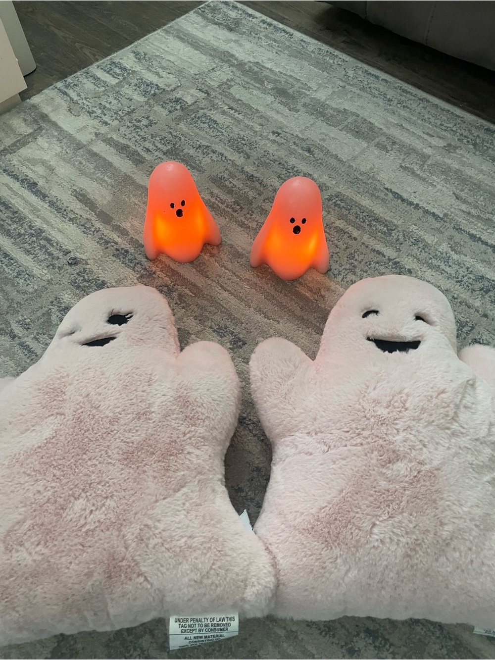 Martha Stewart Pink Ghost pillows and ghost candles
